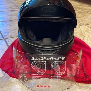 Bell matte black motorcycle helmet